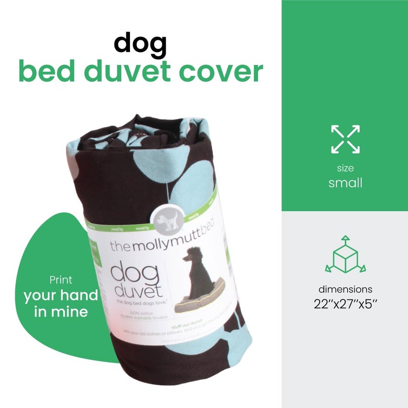 Molly Mutt Your Hand in Mine Dog Bed Duvet Cover, 100% Cotton Canvas Cover for Dog Bed, Puppy Bed, or Cat Bed, Durable, Washable, and Free of Harmful Chemicals, 22" x 27" x 5" - Image 2
